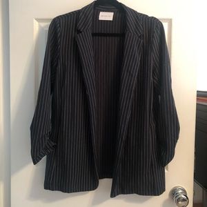 3/4 length stretchy pinstripe blazer!